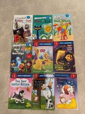 Set of 9 Kids Step-Into-Reading & I Can Read Books - Colorful Covers